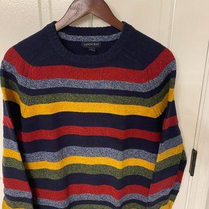 Multi-Color Striped Crewneck Sweater (Small)